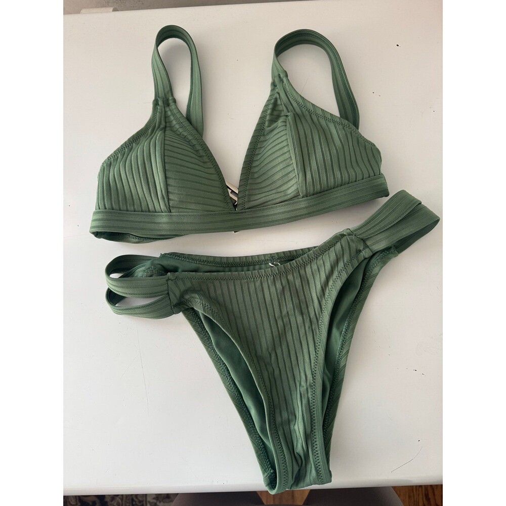 Right Place Right Time Green Bikini Set. XS or S